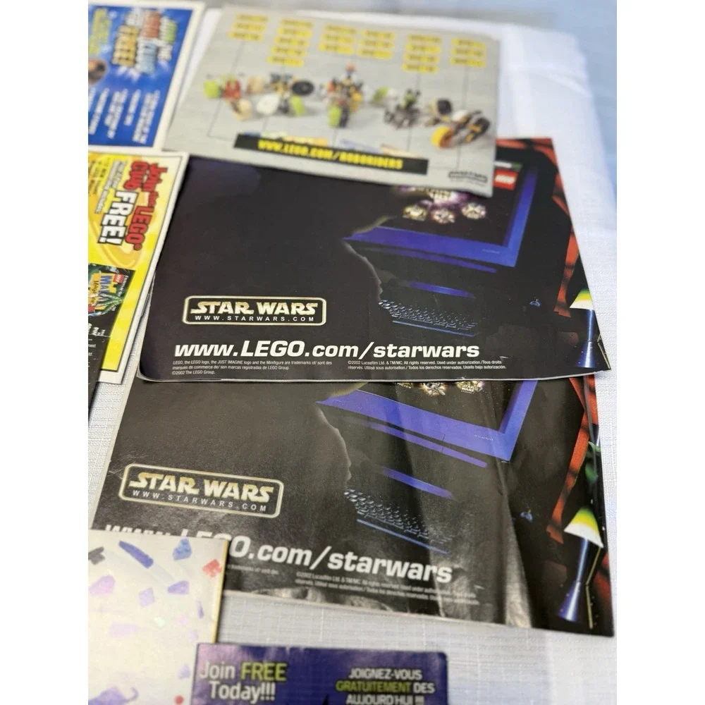 Vintage LEGO Instruction Manuals 9 Piece Lot Star Wars Technic 2000s Catalogs